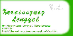 narcisszusz lengyel business card